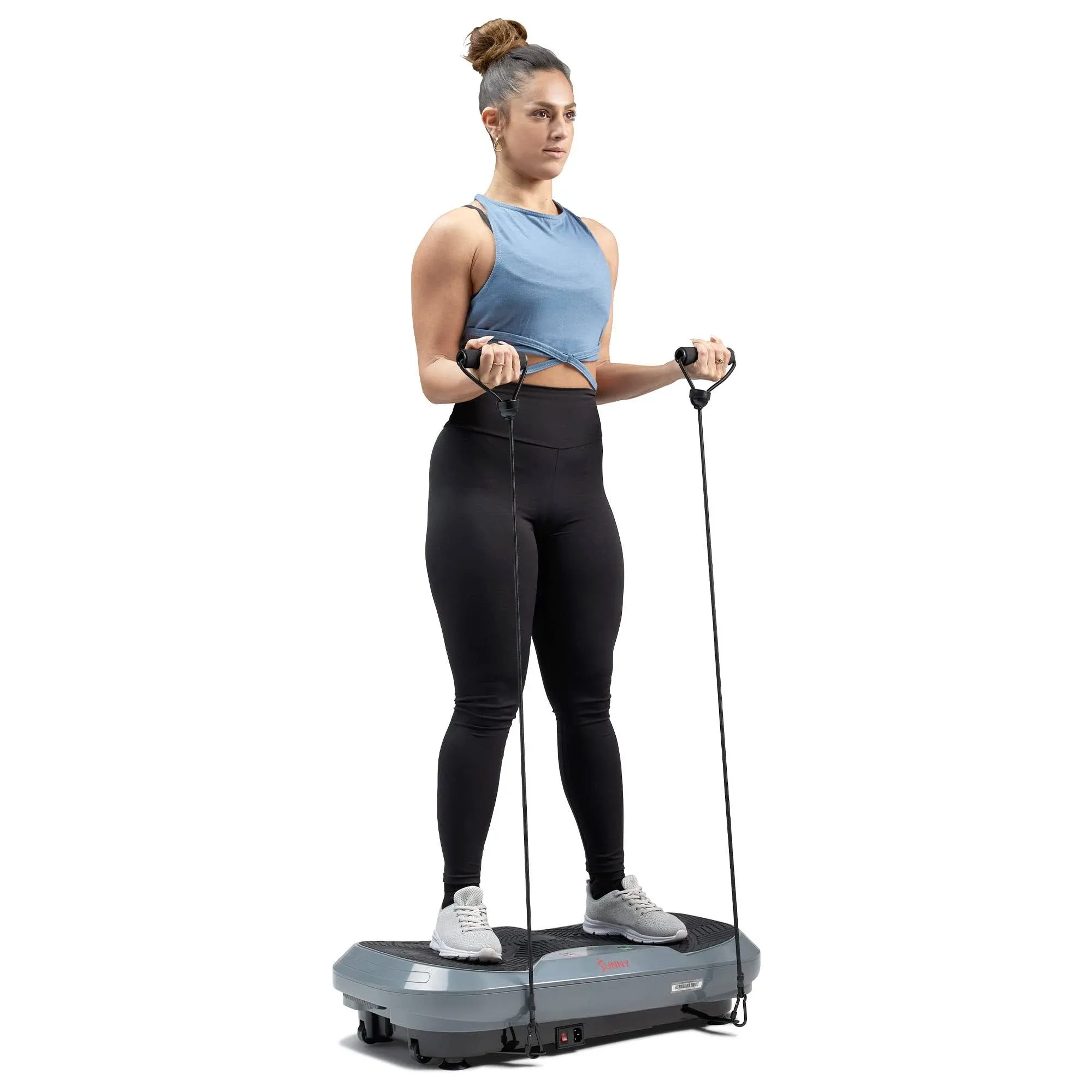 Sunny Health & Fitness Vibration Plate Exercise Machine, Full Body Vibrate Platform for Lymphatic Drainage with Multiple Speeds and Modes, Vibrating Plate Machine for Tension Relief & Weight Loss