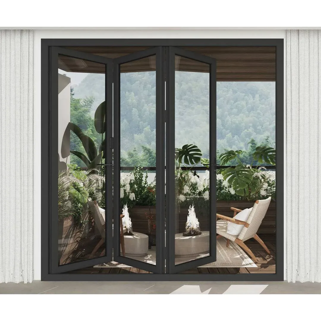 KaMic 96" x 96" 3 Panels Aluminum Folding Doors