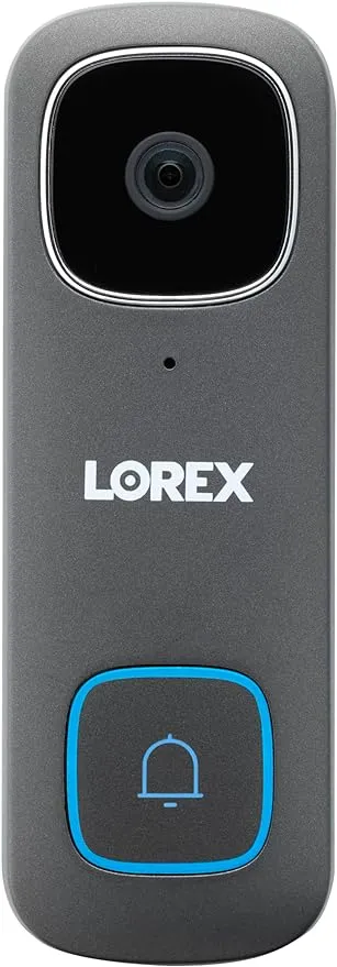 Lorex 4K Wired Video Doorbell (32GB) Black.