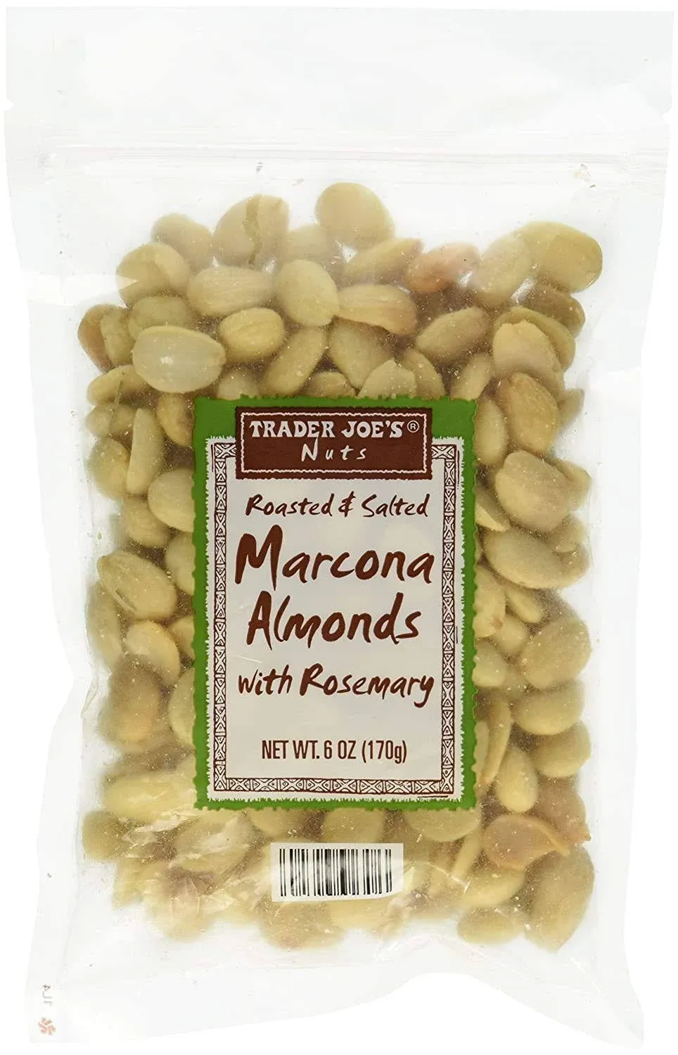 Trader Joe`s Roasted and Salted Marcona Almonds with Rosemary Net Wt. 6oz. (170g)-SET OF 3