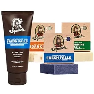 Dr. Squatch Men's Face Wash and Bar Soap Bundle