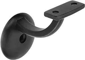 Designers Impressions Flat Black Heavy Duty Handrail Bracket