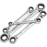 SATA 4-Piece Full-Polish SAE Ratcheting Wrench Set