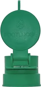 Footloose 4" Sewer Cap for RV Sites/Campgrounds | Odorless, Self-Closing, Easy to Install & Use | Female, Green, Polypropylene