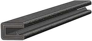 Taco V30-1008B25-1 Flexible Vinyl Trim Black 1/4&#034; Opening 1/2&#034;W x 25&#039;L