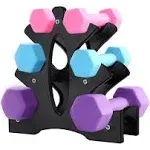 1 Pack Dumbbell Rack Stand-3 Tier Weight Rack for Dumbbells,Plastic Dumbbell Stand A Frame Triangle Small Weight Storage Shelves,Holds 1-32 LBs (Without Dumbbells)