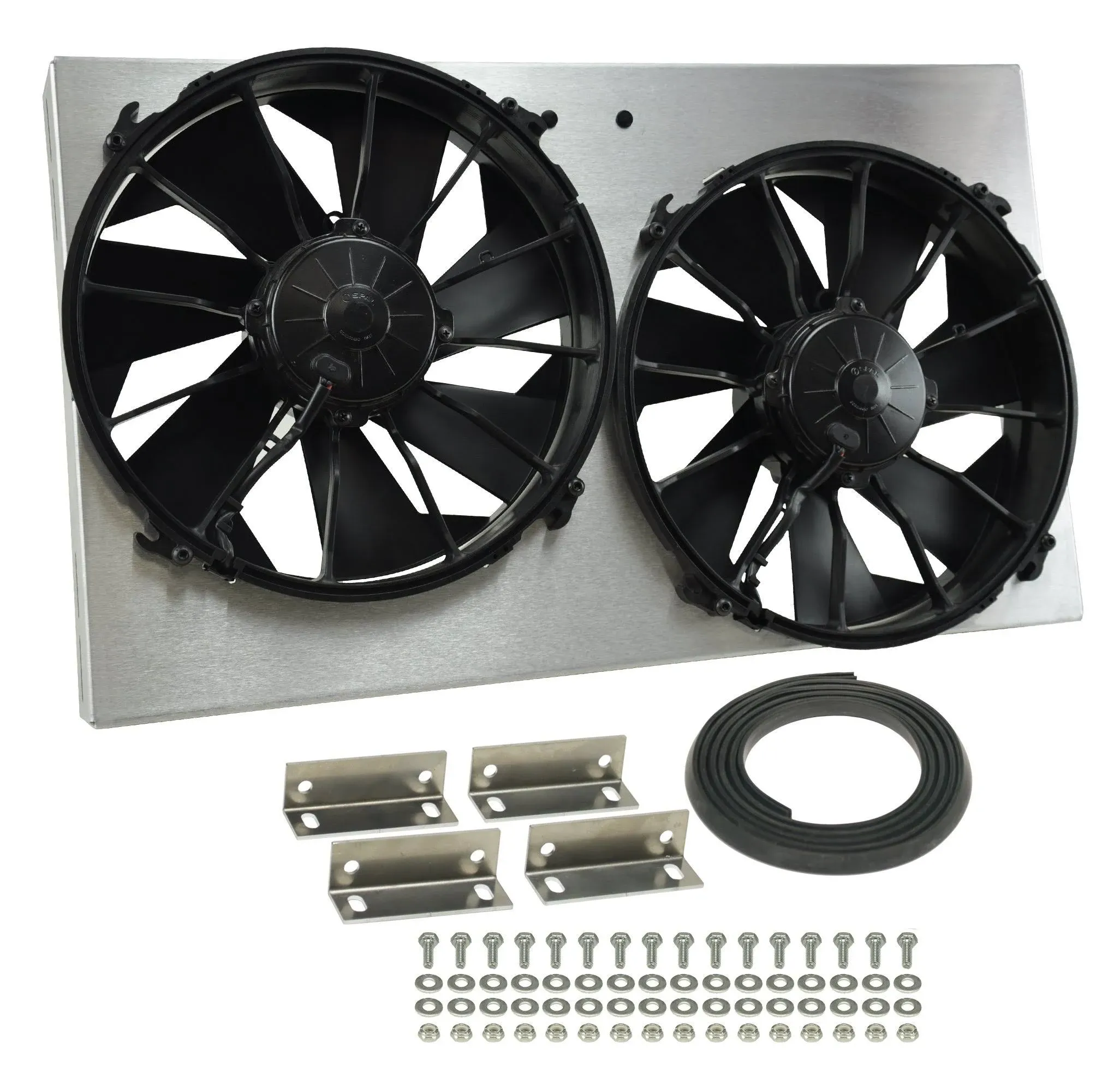 Derale Performance 16825 Gray/Black High Output Dual Radiator Fan