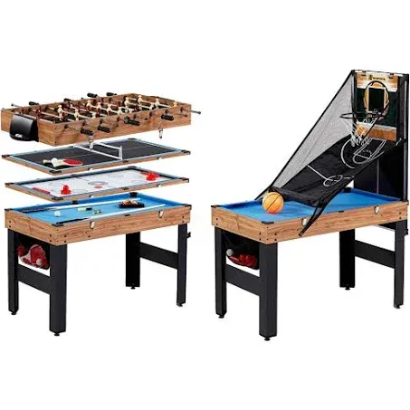 MD Sports Multi Game Combination Table Set - Available in Multiple Styles, 48" (5-in-1 Combo Game)