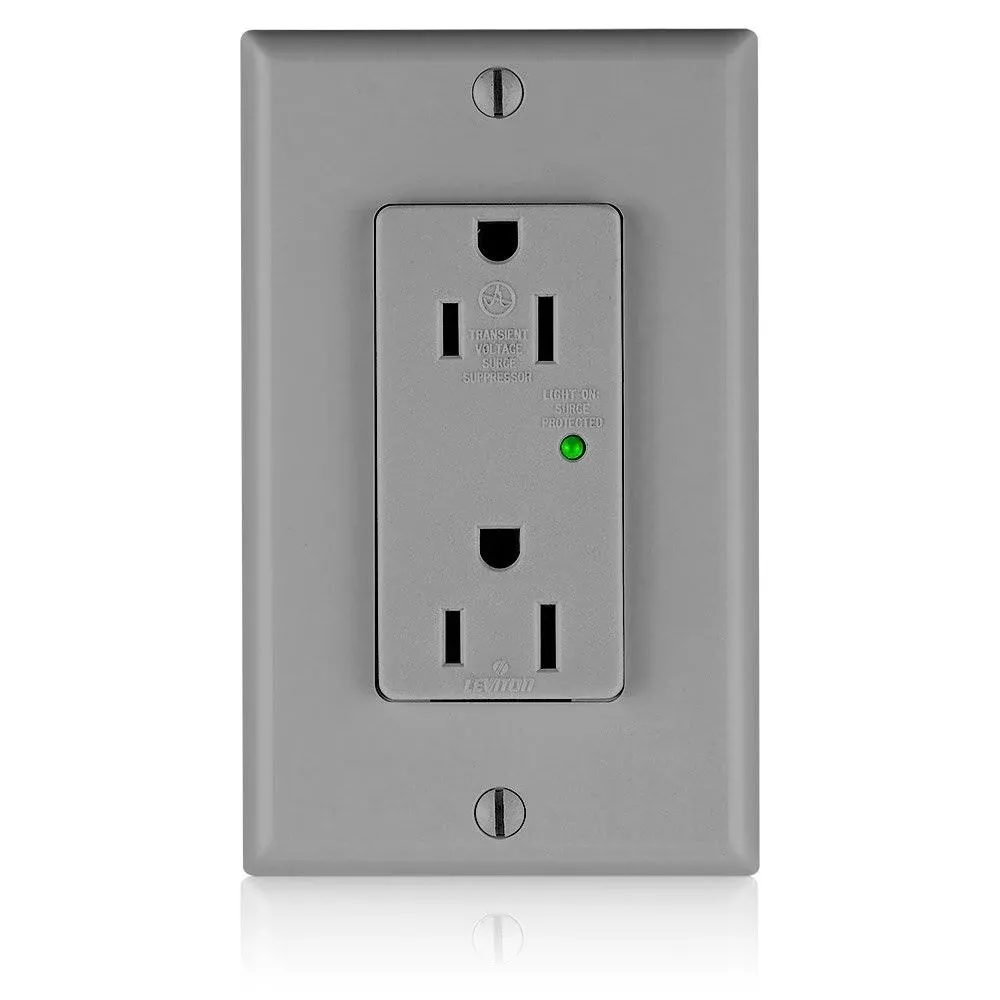 Leviton 5280-GY 120V 15A Receptacle Gray