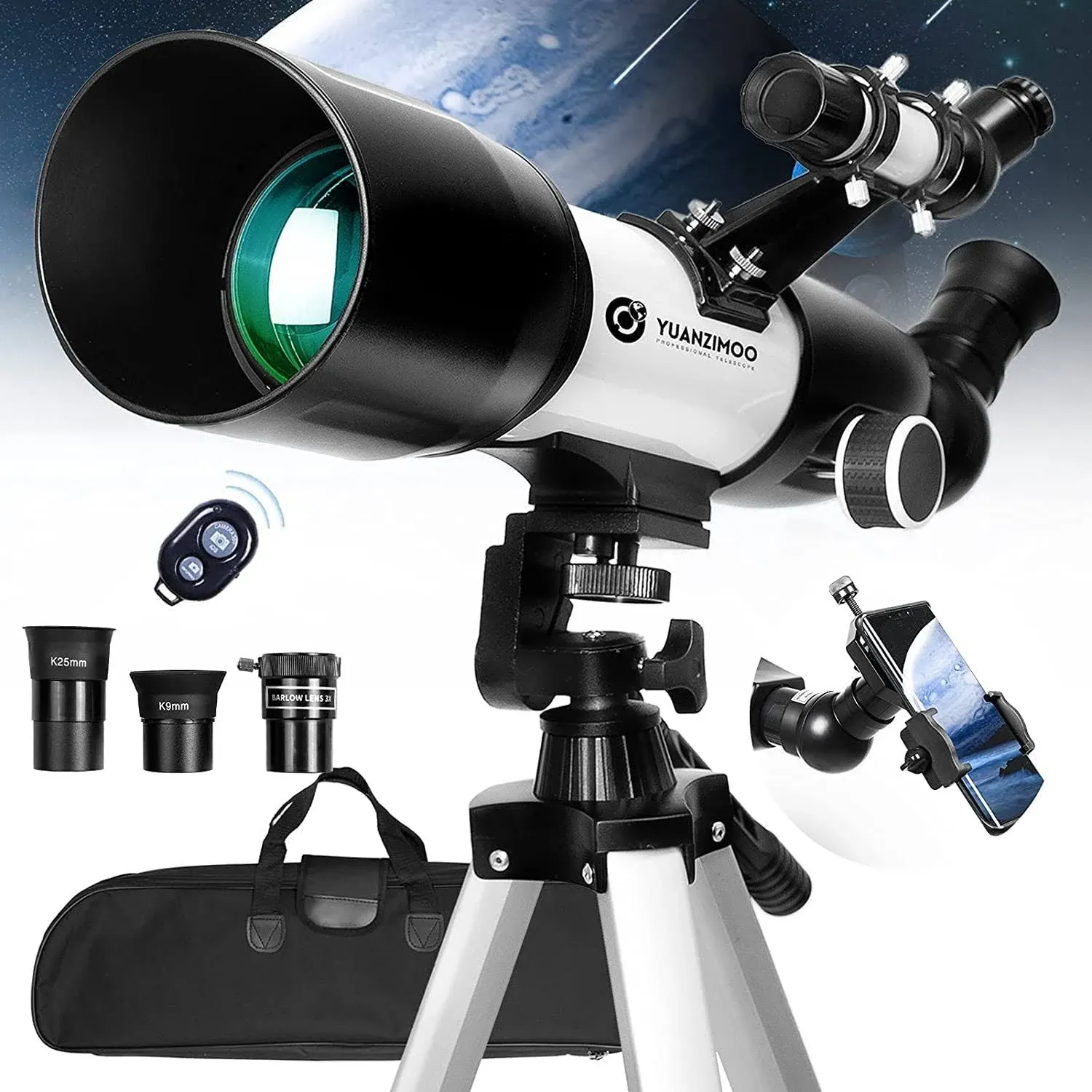 Telescope for Kids &amp; Adults Astronomy - 70 mm Aperture 400 mm AZ Powerful Ast...