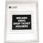 C-Line Vinyl Shop Ticket Holders, Both Sides Clear, 8.5 x 11 Inches, 50 per Box (80911)