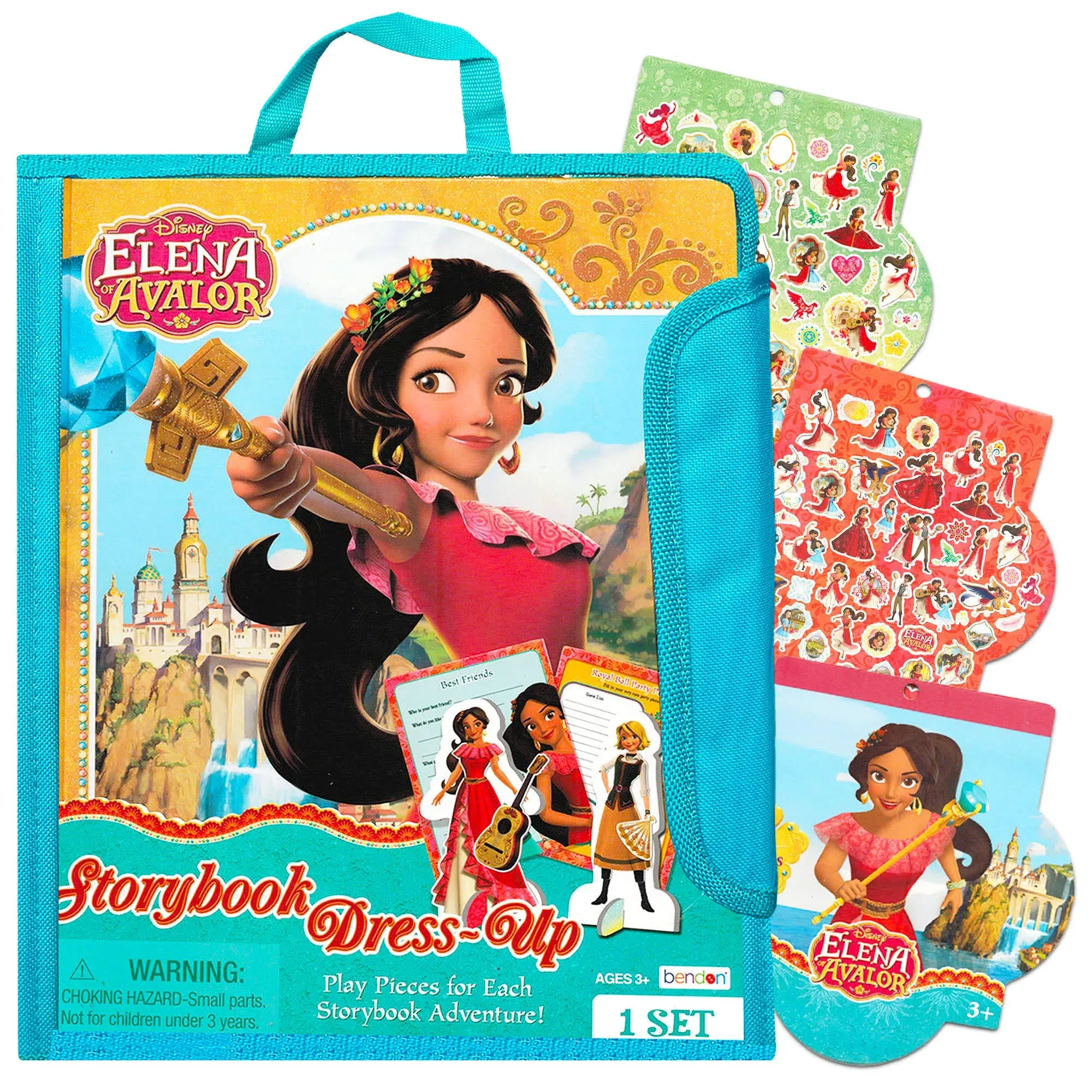 Disney Elena of Avalor Magnetic Wooden Doll Set - Bundle of Dress Up Magnetic Clothing Pieces and Mini Play Pack | Elena of Avalor Party Supplies