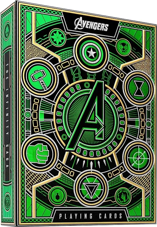 theory11 Avengers Green Edition Premium Playing Cards - Marvel Studios' The Infinity Saga Deck