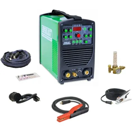 200 Amp Power i-TIG 201 IGBT Digital Inverter DC Stick/TIG Welder with High Frequency and Lift TIG Start, 120V/240V