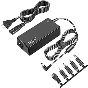 TKDY 12V DC Power Supply for WiFi Router, 110-240V AC to DC 12Volt 3.5A 3A 2.5A 1A AC Power Adapter, for LCD Monitor, Wireless Router, Security Camera, LED Strip, with 5 DC Connectors.