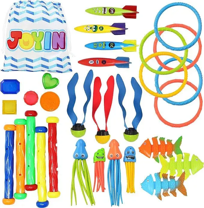 Syncfun Diving Toys 30 Pcs Underwater Swimming Pool Toys Water Game For Kids