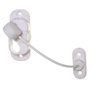 BreezzGuard Keyless Window Restrictor, Plastic, White