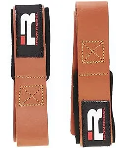 Iron Rebel Padded Leather Lifting Straps for Men & Women | Gym Weightlifting Straps | Comfortable Grips for Deadlifts, Training, Powerlifting, & Bodybuilding