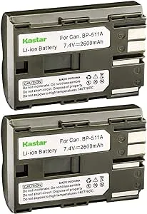 Canon PowerShot BP 511 BP511 BP 511 Replacement Battery 2 Pack