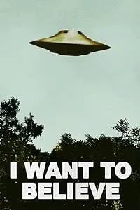 I Want to Believe Poster UFO Artwork Alien TV Retro 90S Poster Wall Decor Movie