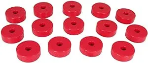 Prothane 1-101 Red Body Mount Bushing Kit for CJ5, CJ7, CJ8, YJ and TJ - 14 Piece