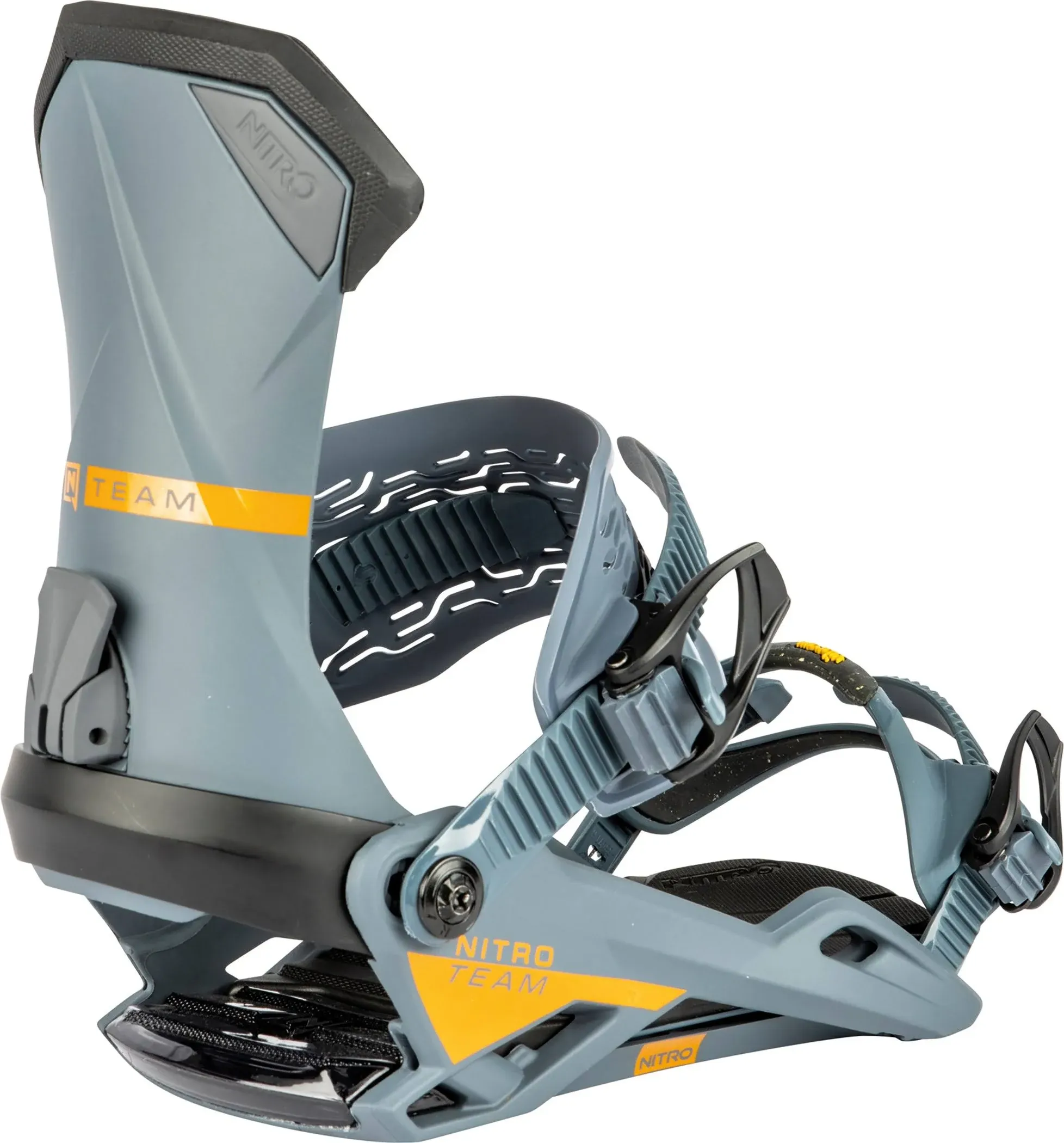 Nitro Team Men&#039;s Snowboard Bindings, Gunmetal, Medium MY24