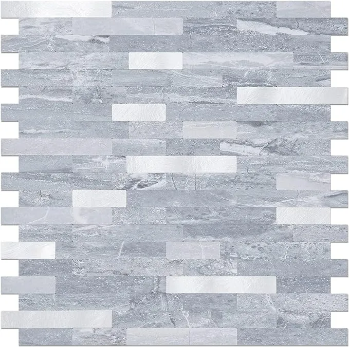 DICOFUN 10-Sheet Peel and Stick Backsplash Wall Tile, PVC Kitchen Backsplash Peel and Stick in Distressed Wood, 9.4 sq.ft