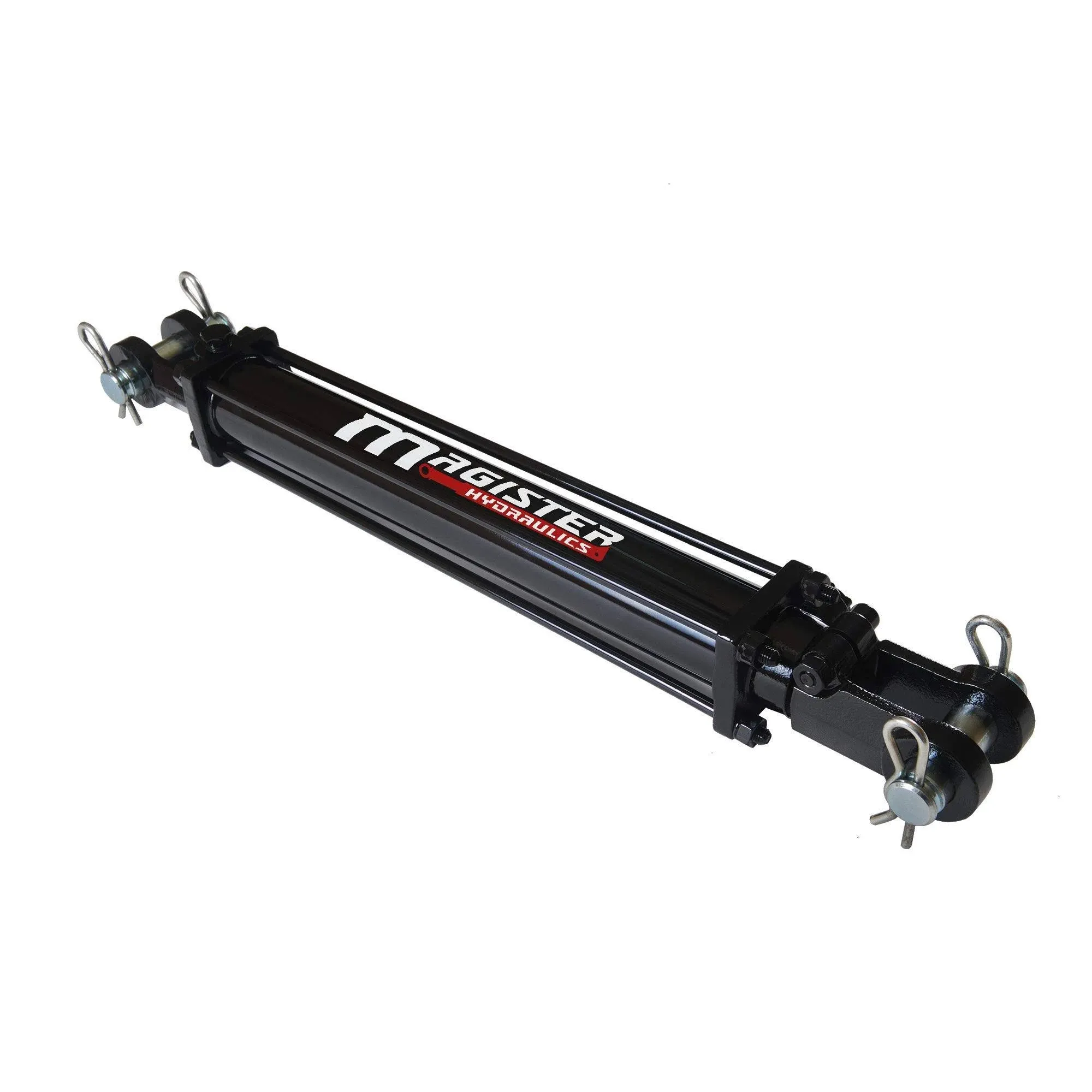 Magister Hydraulics Double Acting Hydraulic Cylinder - AG Tie-Rod Hydraulic Cylinder 2500 PSI Agriculture Standard 2.5" bore 24" Stroke (2.5x24)