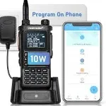 TIDRADIO TD-H8 Ham Radio 10Watt Handheld Dual Band Two-Way Radio with APP Blu...