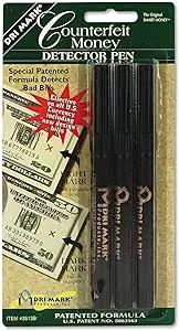 Dri-Mark Products 3513B1 Smart Money Counterfeit Bill Detector Pen for Use w/U.S. Currency. 3/pack