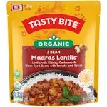 Tasty Bite Madras Lentils, Organic, Indian, 3 Bean, Mild - 10 oz