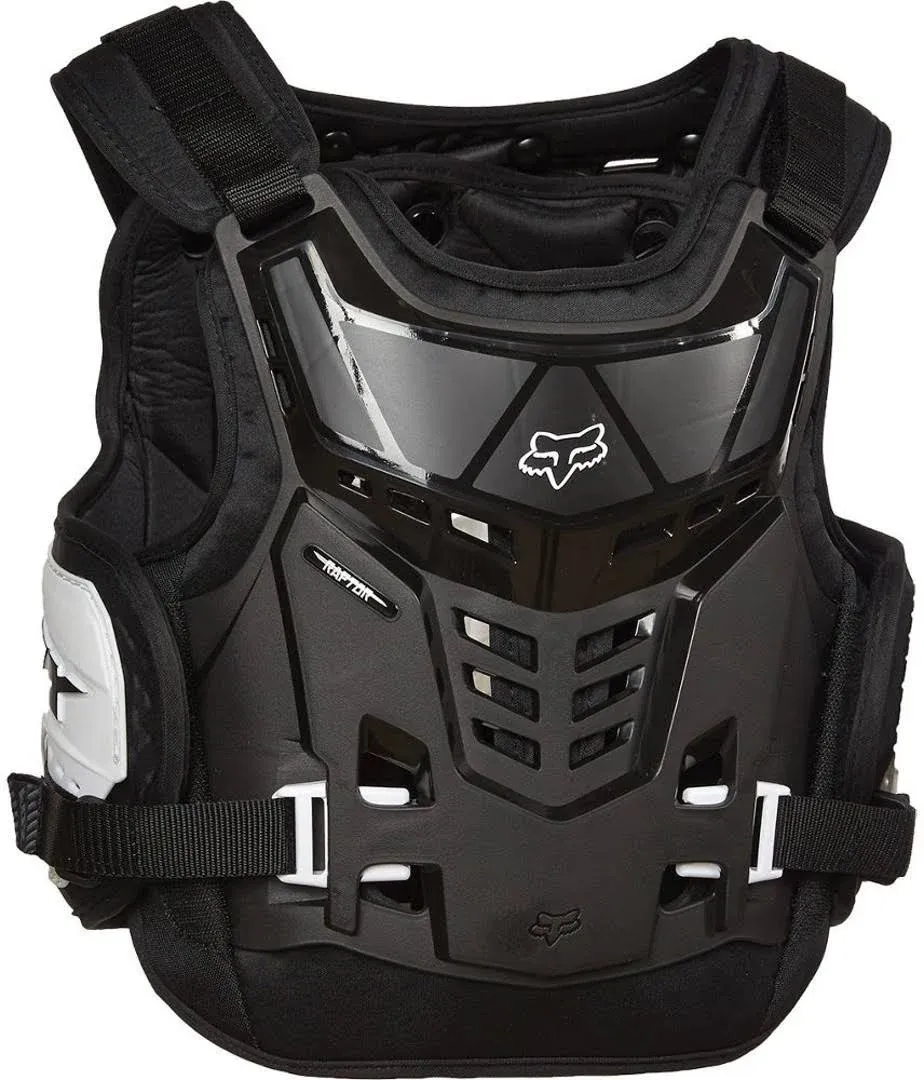 Fox Raptor Proframe LC Youth Chest Protector, Black-White