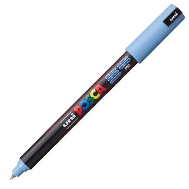 uni-ball 181741 Uni POSCA Marker with Extra Fine Nib 0.7 mm Line Width Glacier Blue Blue