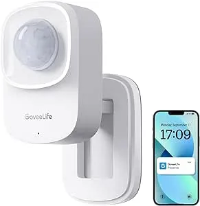 GoveeLife Human Presence Sensor, 2.4 GHz Wi-Fi Required, Smart mmWave Radar & PIR Wired Motion Sensor, Zone Positioning, Multi-Person Detection, Support Alexa & Google Home, for Indoor Home Automation