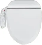 ZMJH ZMA102 Elongated Smart Toilet Seat, Unlimited Warm Water, Vortex Wash, Electronic Heated,Warm Air Dryer,Bidet Seat,Rear and Front Wash, LED Light, Need Electrical, White