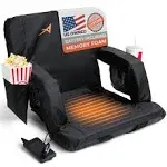 ACELETIQS Heated Stadium SEATS for Bleachers with Back Support - USB Battery Included - Upgraded 3 Levels of Heat - Foldable Chair - Cushioned, 4 Pockets for