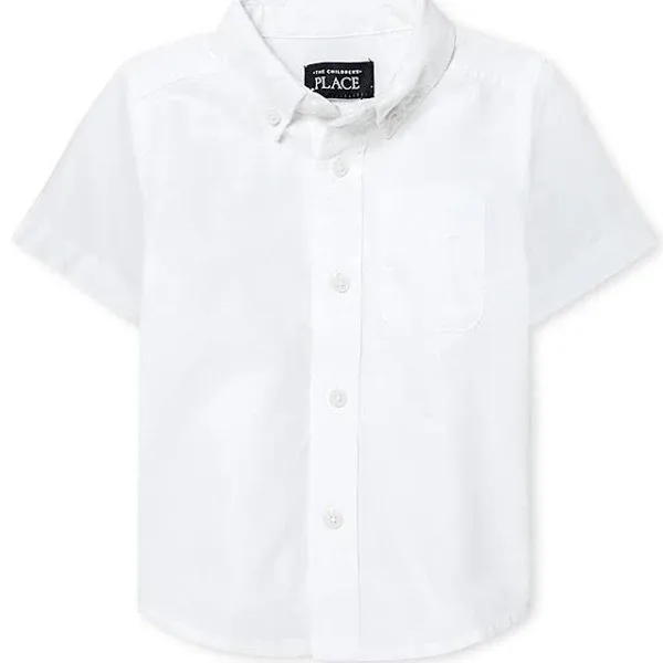 The Children's Place and Toddler Boys Short Sleeve Oxford Button Down Shirt