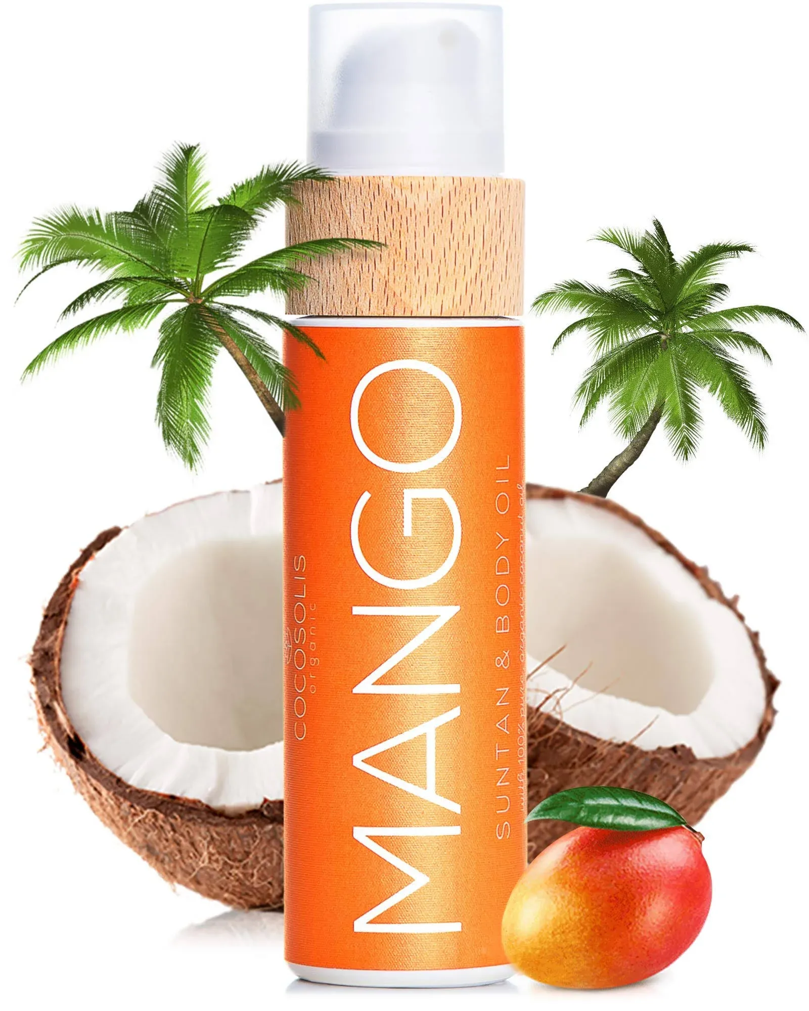 COCOSOLIS MANGO Tanning Accelerator - Organic Tanning Oil with Vitamin E & Mango Scent for a Fast Intensive Tan - Tanning Enhancer for a Rich Chocolate Tan (3.72)