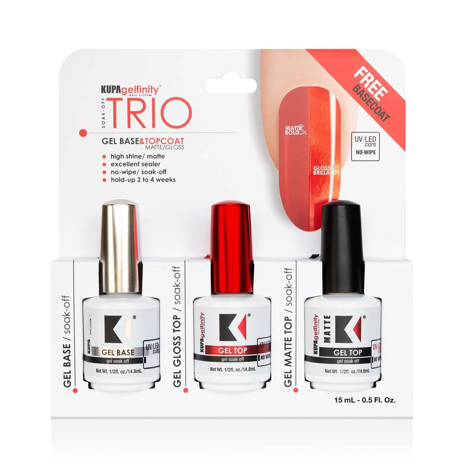 Kupa GelFinity Gel Base & Topcoat DUO Pack