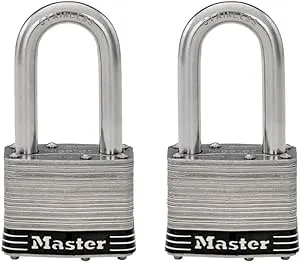 Master Lock 1SSTLFHC 1-3/4 Inch Stainless Steel Laminated Padlock 2 Pack