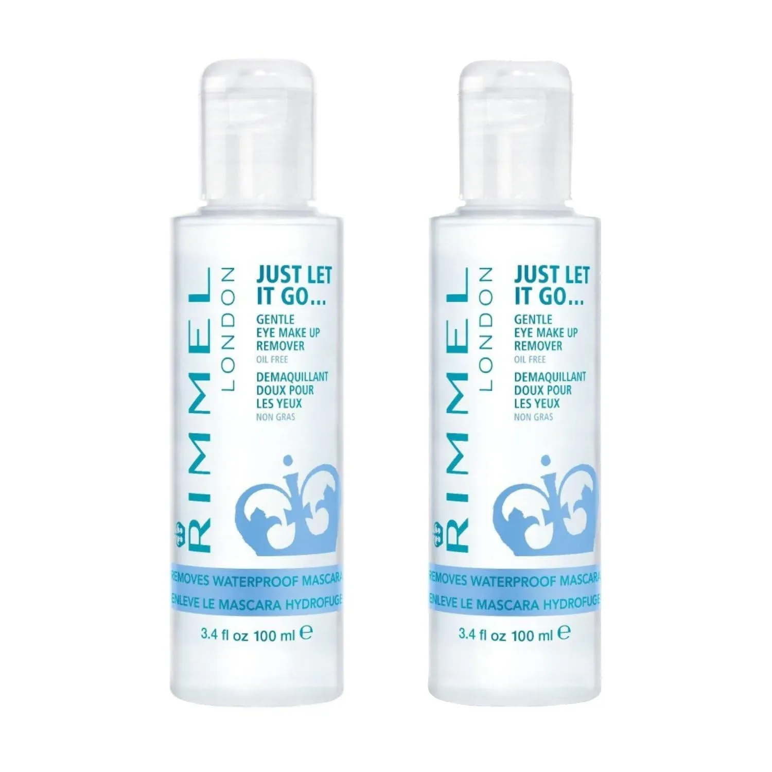 Rimmel Just Let It Go Gentle Eye Makeup Remover, 3.4 fl oz (2 Pack)