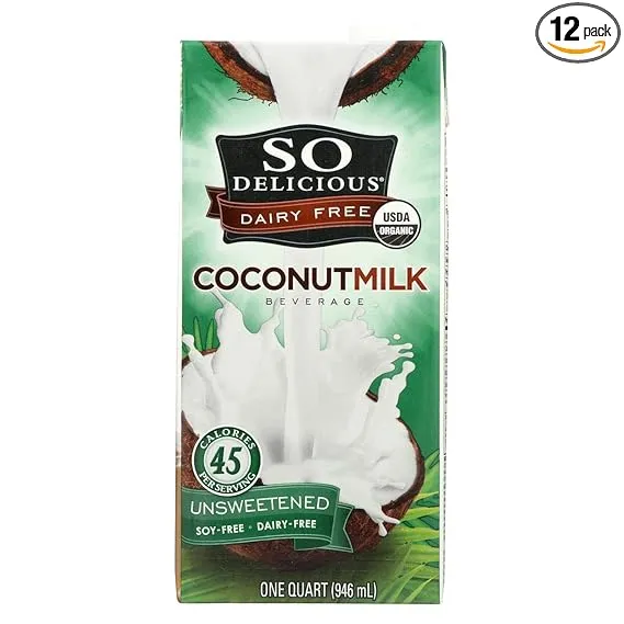 So Delicious Coconut Milk Beverage - Unsweetened - Case of 12 - 32 Fl oz.So Delicious Coconut Milk Beverage - Unsweetened - Case of 12 - 32 Fl oz.