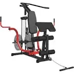 syedee Compact Home Gym Station, 800lb Capacity Leg Extension Machine, Chest Fly and Reverse Delt Machine, Shoulder Press and LAT Pulldown Gym Equipment