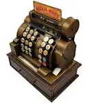 Vintage Cash Register Model Piggy Bank Money Bank Storage Box Jewelry Box Ring Trinket Case Cabinet Figurine Cafe Bar Window Decor Model Home Desk Decoration