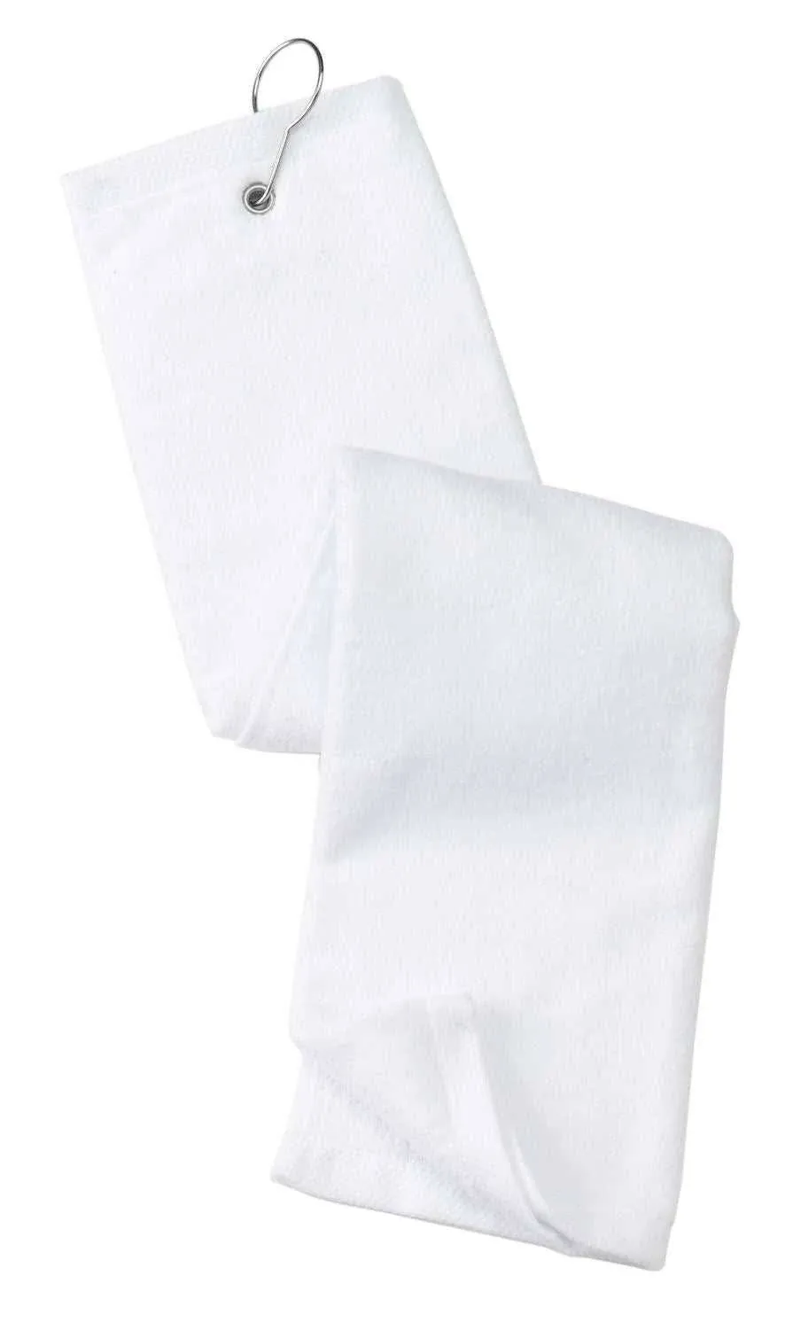 Port Authority TW50 Grommeted Tri-Fold Golf Towel - White