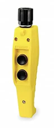 Hubbell Wiring Device-Kellems Pendant Push Button Station, Yellow CPB20