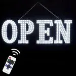 30&#034;X10&#034; Large LED Open Signs for Business Super Bright Unique Design White Open 