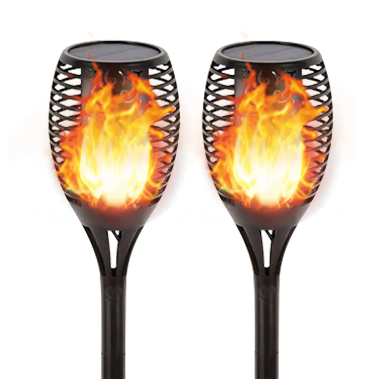 Solar Lights Outdoor (Super Large Size), 99 LED Solar Tiki Torches with Flickering Flame, Waterproof Solar Powered Lights Holiday Decorations Outside Garden Yard Pathway Decor