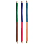 Ooly Double-Ended Colored Pencils [Set of 12], 12 Colored Pencils with 24 Colors, Drawing & Coloring Pencils for Kids and Adults, Colorful School Supplies for Arts and Crafts, [Double-Ended]