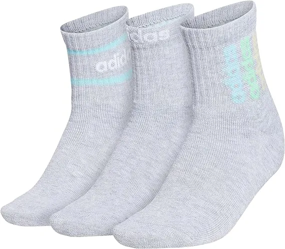 adidas Women's Sport Linear High Quarter Socks (3-Pair)